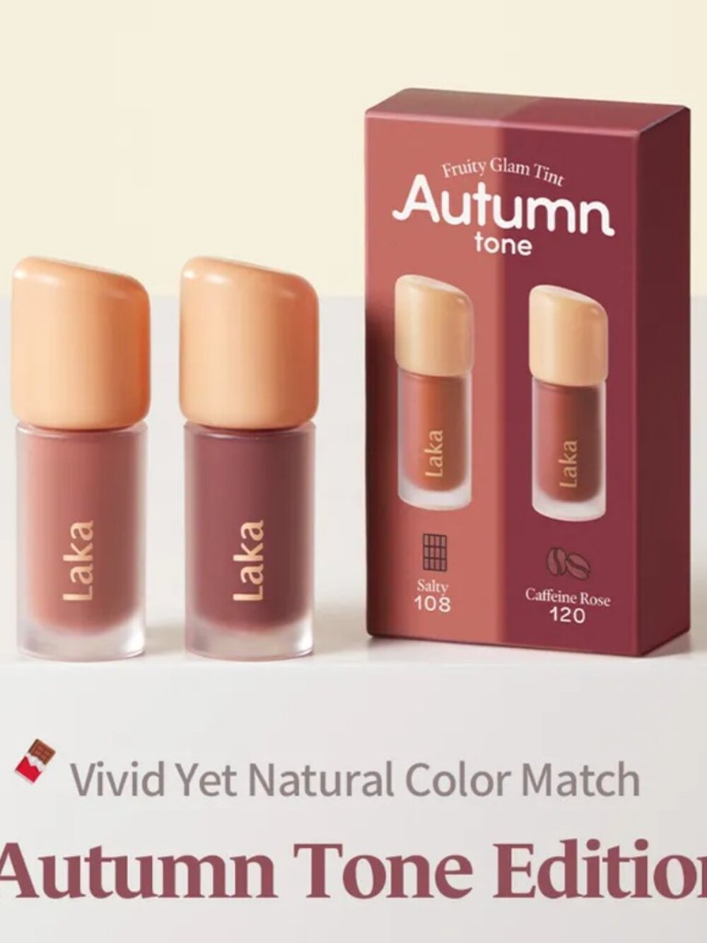 Laka Fruity Glam Tint Mini Duo Set Autumn Tone